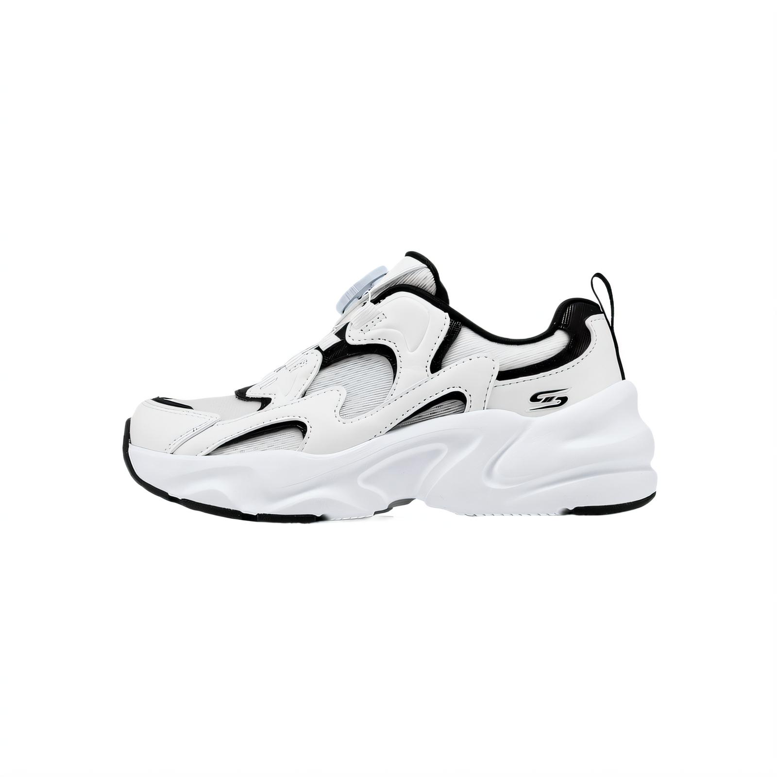 Skechers Kids Mesh Leather Pickleball Series Comfortable Fashion Trendy Versatile Slip-Resistant Durable Breathable Low-Top Casual Shoes 405303L-WGRN 29