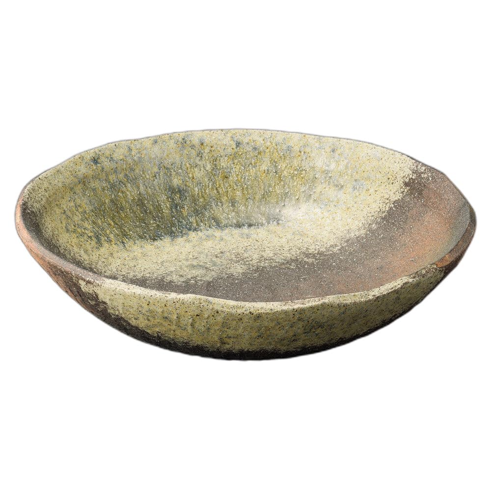 

gray glaze large bowl Serving bowl 11.0 Fire-colored [33×8cm]