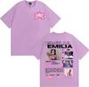 Singer Emilia Mernes MP3 Tour 2025 Graphic T Shirt Men Women Fashion Aesthetic High Street T-shirts Casual O-Neck Cotton T-shirt