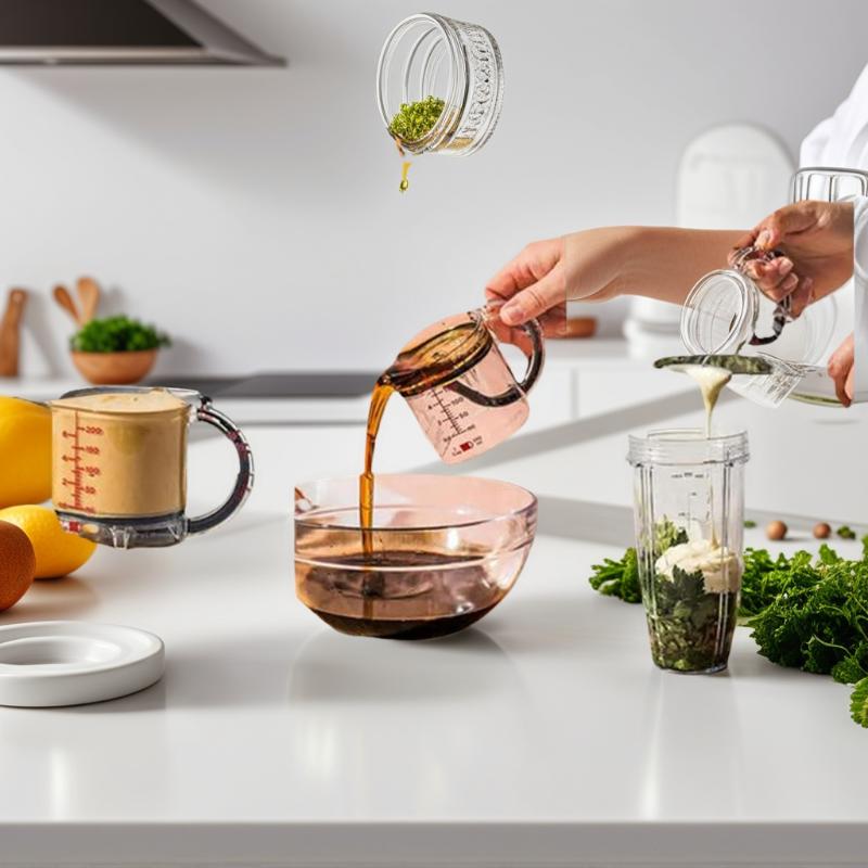 Multi-Functional Adjustable Measuring Cup Measuring Cup With Scraper-Style Seal Base Measurings Cube Cups For Cooking Kitchen