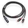 XLR To Dual RCA Y Splitter Cable Anti Shielding Adapter Cable Anti-interference for Mixer Power Amplifier Mic Accessories