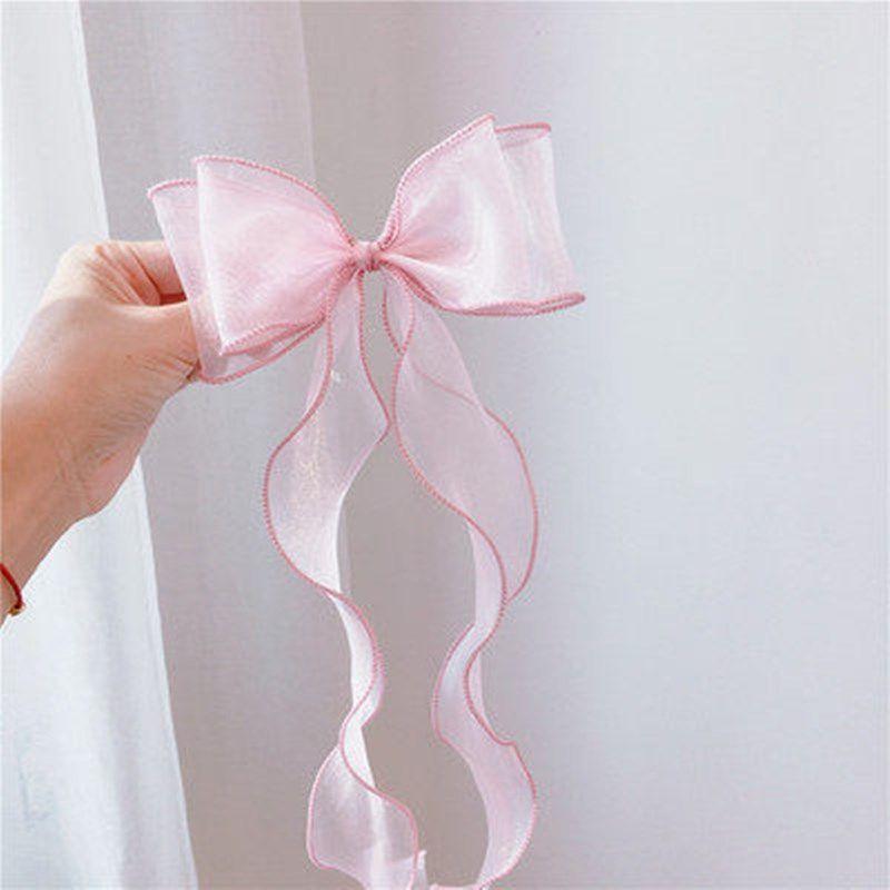 Mädchen Geschenk Niedlicher Pferdeschwanz Haarschmuck Temperament Kugeln Haarspange Mädchen Langes Band Schleife Haarnadel Prinzessin Geflochtenes Haar Kopfschmuck 2 STÜCKE