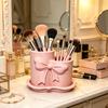 Bow Pen Holder 3D Printed Cute Bow Shaped Pencil Cup Desktop Makeup Brush Organizer for School Home Office Desk Decor