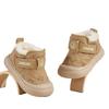 Jingqi Fleece-Lined Infant Cotton Shoes: Warm Winter First Walker for Boys & Girls, Low-Top, Ages 1+
