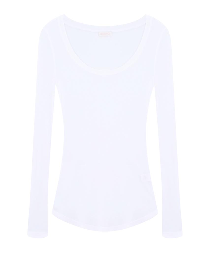 Lojanneu Breeze Sheer Long Sleeve Top (White)