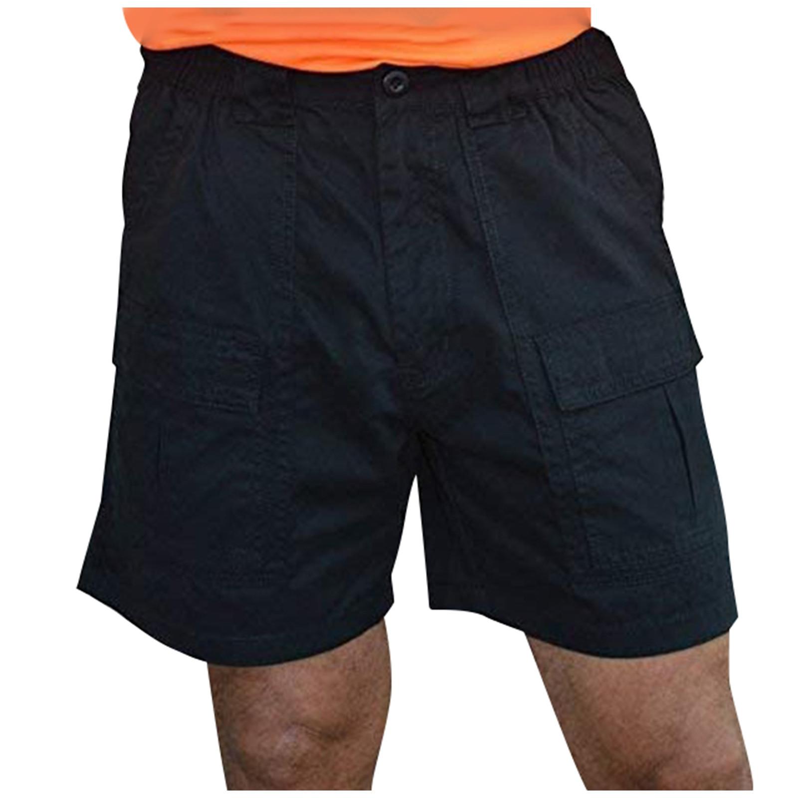 

Мужские повседневные цветные уличные карманные пляжные рабочие брюки, пляжные шорты, брюки XXL чёрный