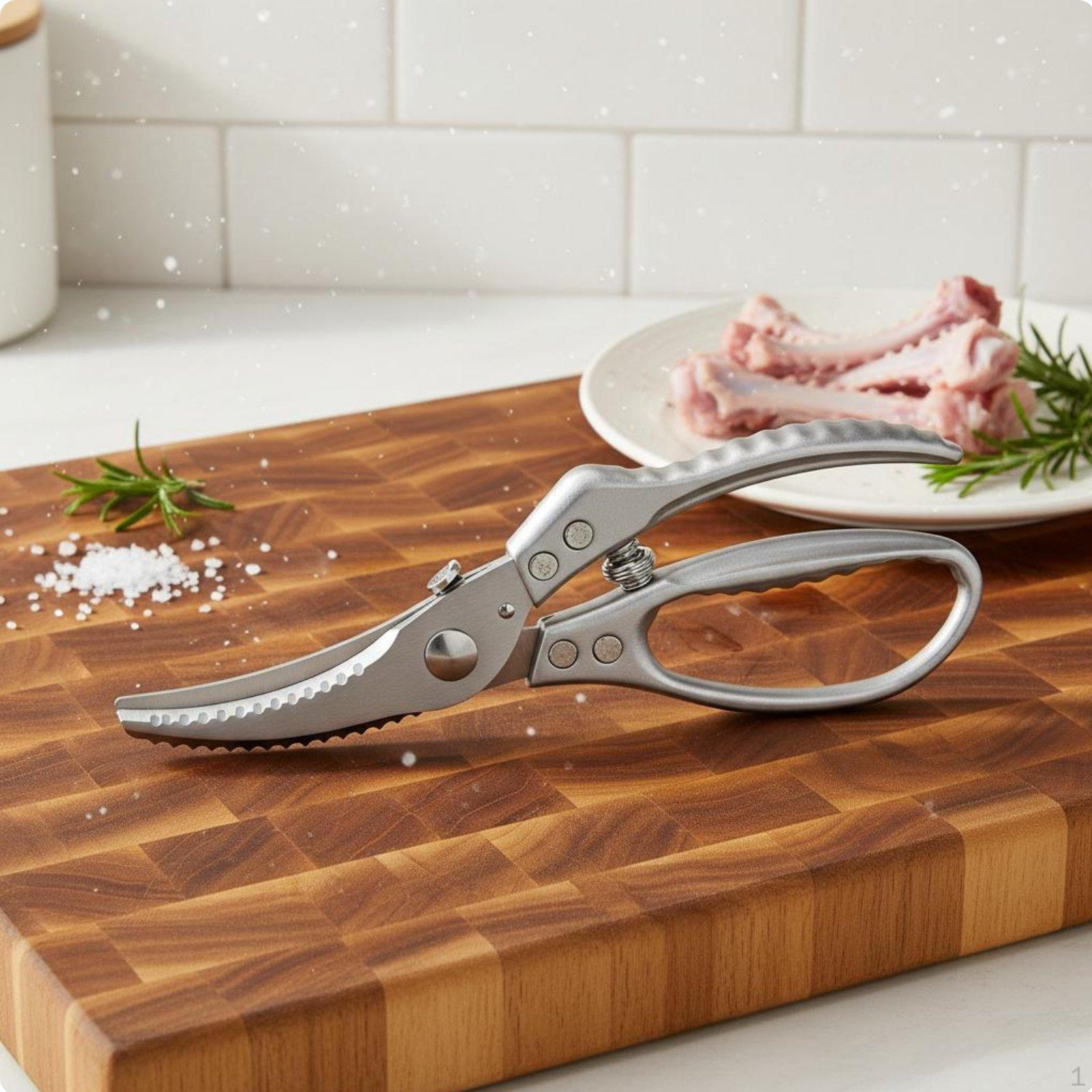 Chicken Bone Scissors Fowl Shears MultiFunctional Heavy Duty Kitchen for Home Cooks, Chefs