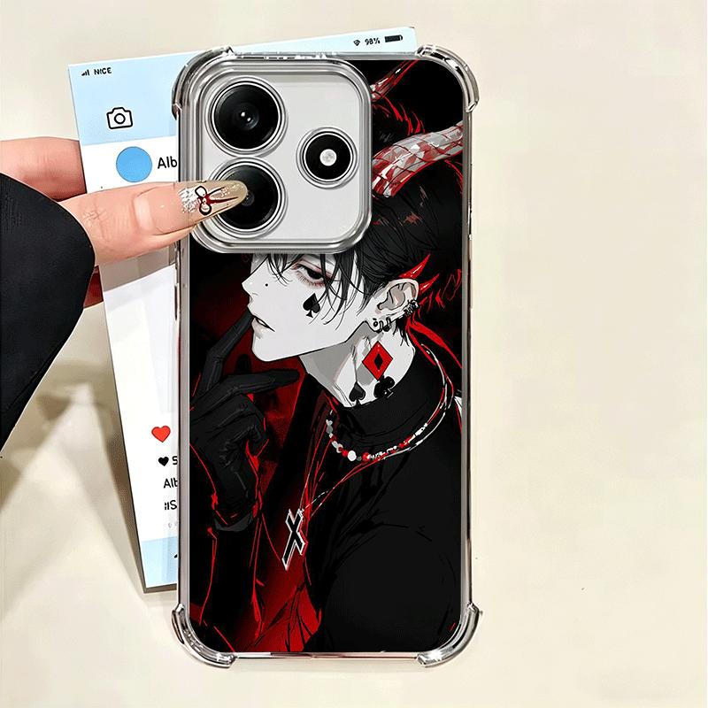 Devil Bad Boy Anime Style Plating Phone Case For Xiaomi Poco X5 X6 X7 X8 Pro Max F8 Ultra F7 M8 M7 M5S Redmi 15C 15 14C 13C 13 X