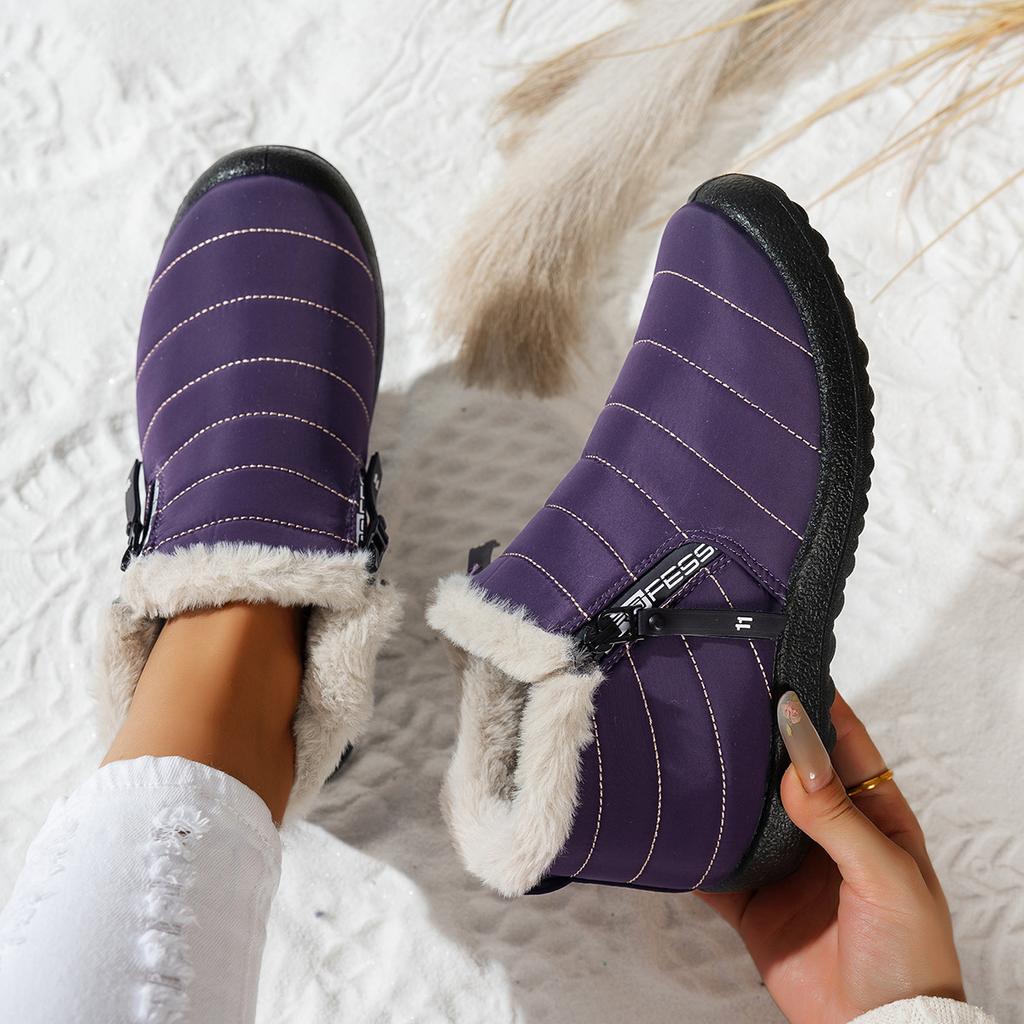 Fashion Plus Size Shoes for Women 36-43 Winter Fashion Women Plush Keep Warm Flats Non-slip Flats Casual Zapatos De Mujer Women Shoes
