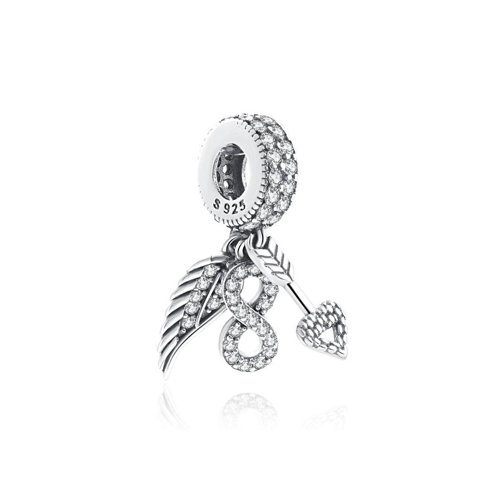 Neuer Kupfer-Cupido Kleeblatt Braut Anhänger Schmuckperle Passend für Original Charms Armband Schmuck Zubehör