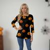 Women's O-neck 3/4 Sleeve  Printed Top