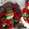Cross-border Christmas Snowman Wreath Ornament: Creative Holiday Hanging Decoration