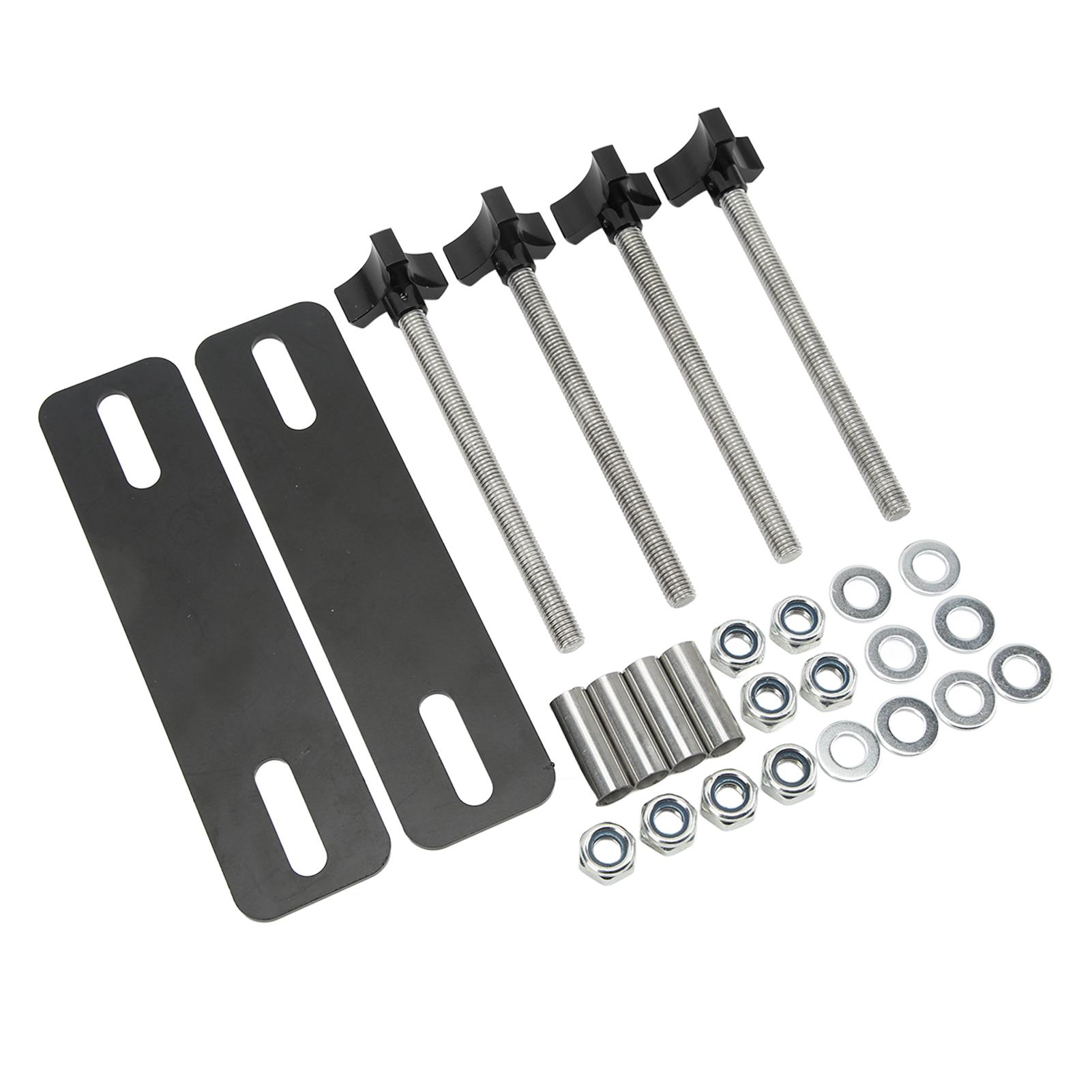 Off Road Traction Board Mounting Pins Adjustable Brackets Set for 4.72‑6.69in Recovery Tracks Black чёрный