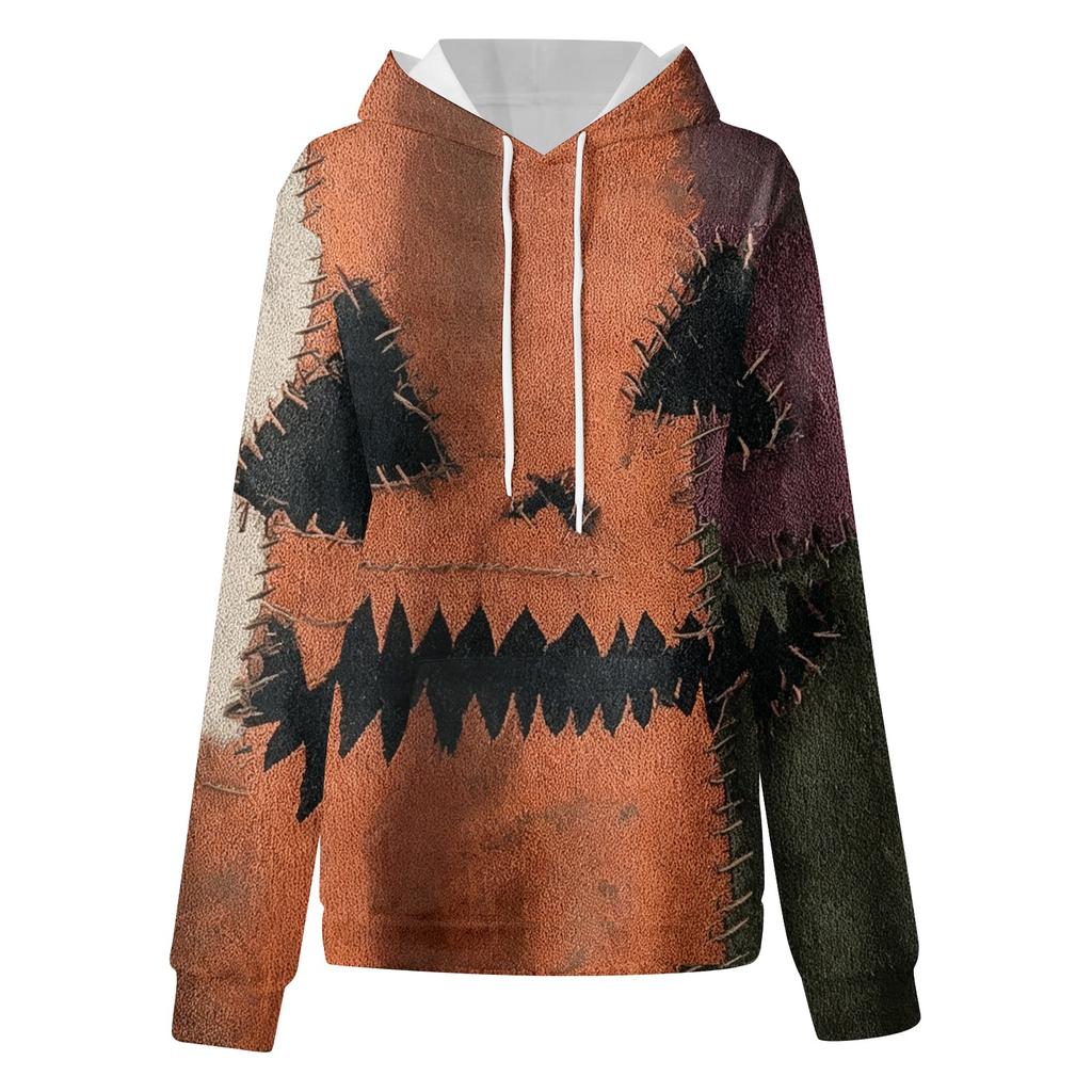 Women's Long Sleeve Halloween Print Hoodie for Festive Fall Outfits