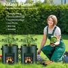 Garden Grow Bags 3/5/7/10 Gallon Potatoes Grow Bags Gardening Plant Growing Bags PE Fabric Carrot Vegetable Planter Container