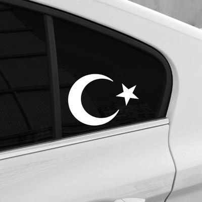 Türk Bayrağı Ay ve Yıldızlar Araba Stickerı Çizilmeye Dayanıklı Vinil Çıkartmalar Kamyon Gövdesi Tampon Arka Cam Otomatik Dekorasyon Aksesuarları