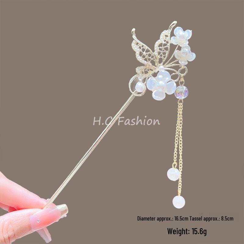 Cherry Blossom Tassel Hairpins: Elegant Hanfu Inspired Hair Accessories for Spring and Summer