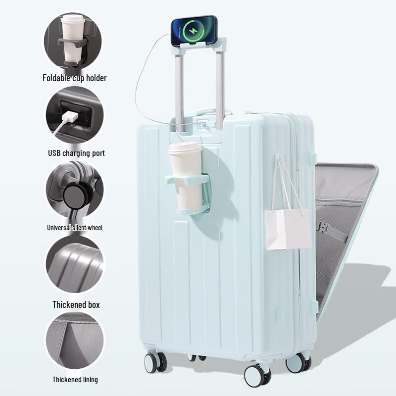 

Versatile Front-Opening Spinner Luggage 24 Inch