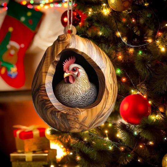 Vánoční ozdoba Stromová díra Sova Lední medvěd Kočka Design Akrylový přívěsek