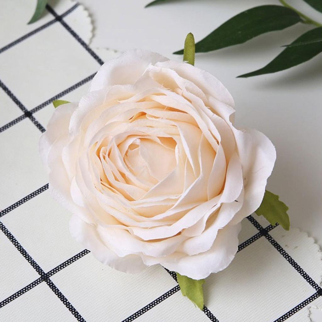 Artificial Rose Artificial Flower Living Room Decor Easy To Care Faux Silk Lifelike Realistic 9 CM Fade-Resistant