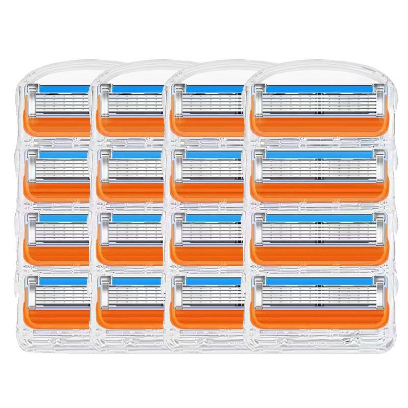 Rasage Lames de Rasoir pour Fusion 5 Titulaire Têtes De Rechange Visage Rasoir Cassettes 5 Couches Lame En Acier Inoxydable Pour Hommes