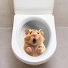 Cute Hamster Toilet Stickers, Waterproof Removable Self-Adhesive Decals for Bathroom & Home Decor