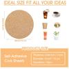 16 Pcs Self-Adhesive Cork Round, 3"" x 3"" Cork Coasters, Cork Backing for Coasters Mini Cork Board for DIY Coasters, Wall, Mat, Tiles, Ceramic