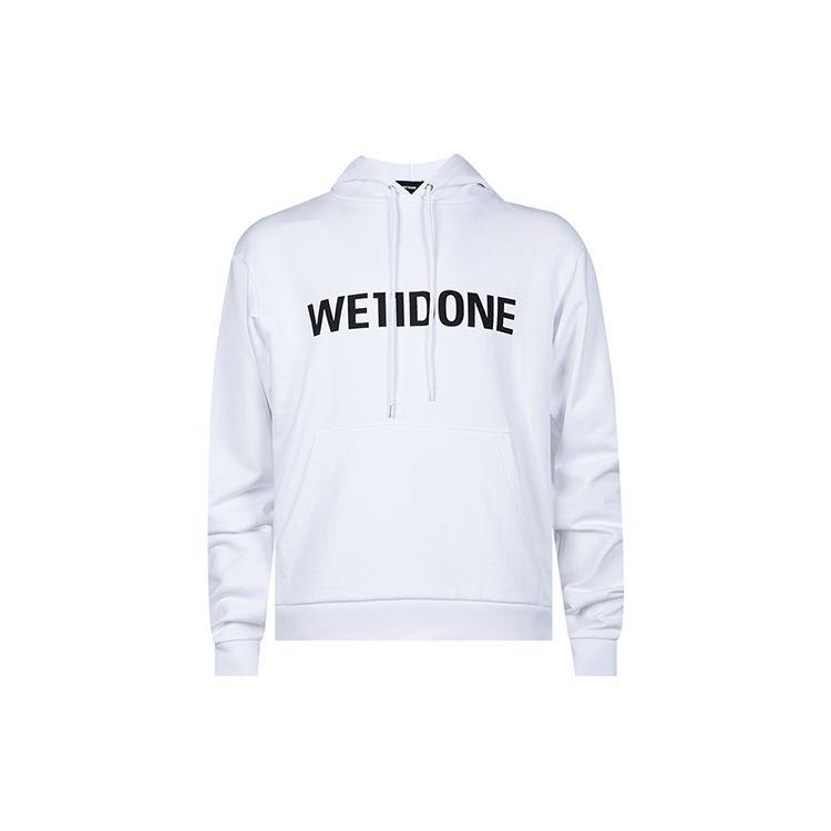 WE11DONE FW22 Letter Logo Printed Hoodie Unisex Hoodies White WD-TH3-22-845-U-WH