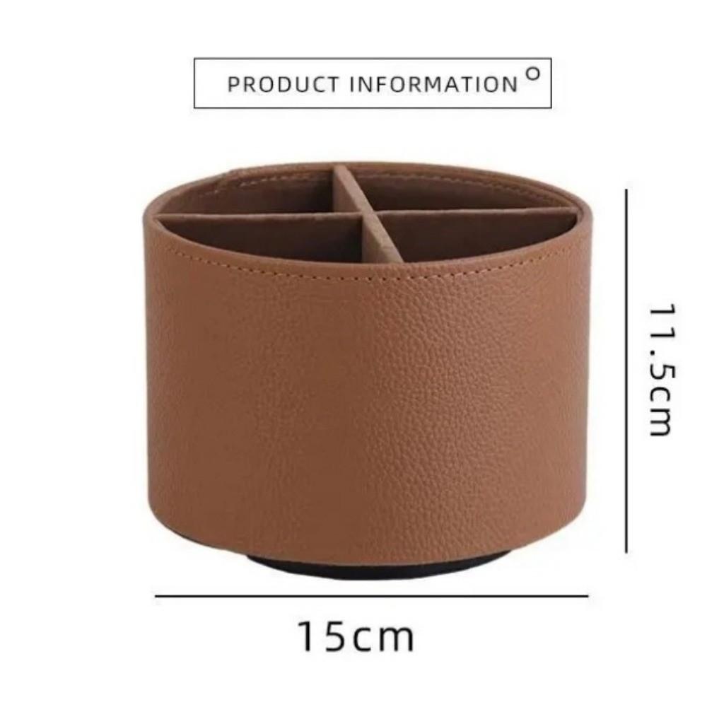 Portable Rotatable Storage Holder Box 360 Degree Desktop Cosmetics Shelf Cylinder Rotary Pen Holder Makeup Brush Storage