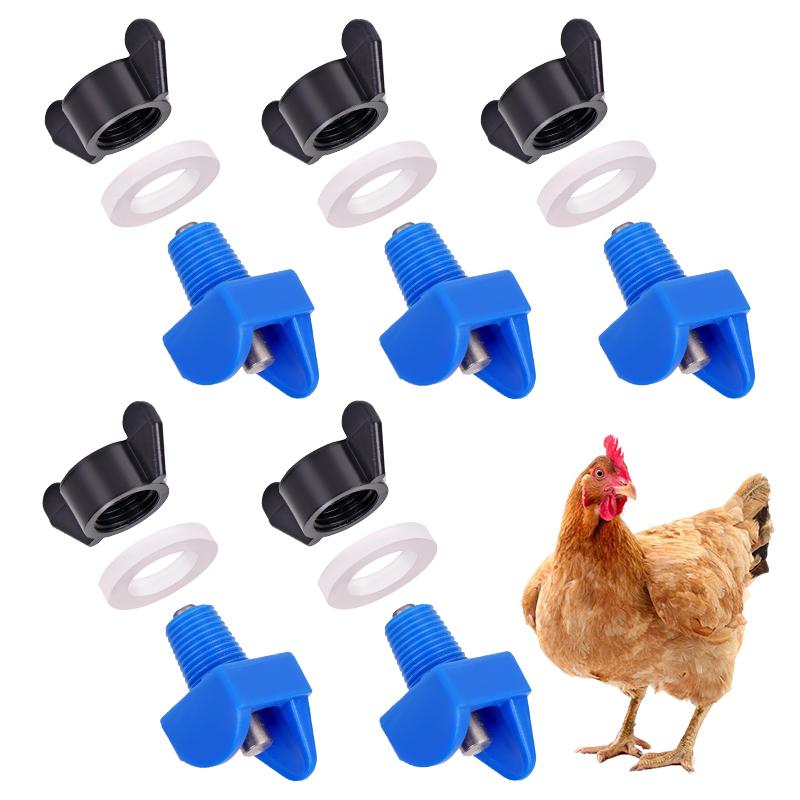 5/10/20Pcs Chicken Waterer Nipple Drinkers Quail Pigeon Bird Waterer Nipples Automatic Waters Spring Type Poultry Waterer