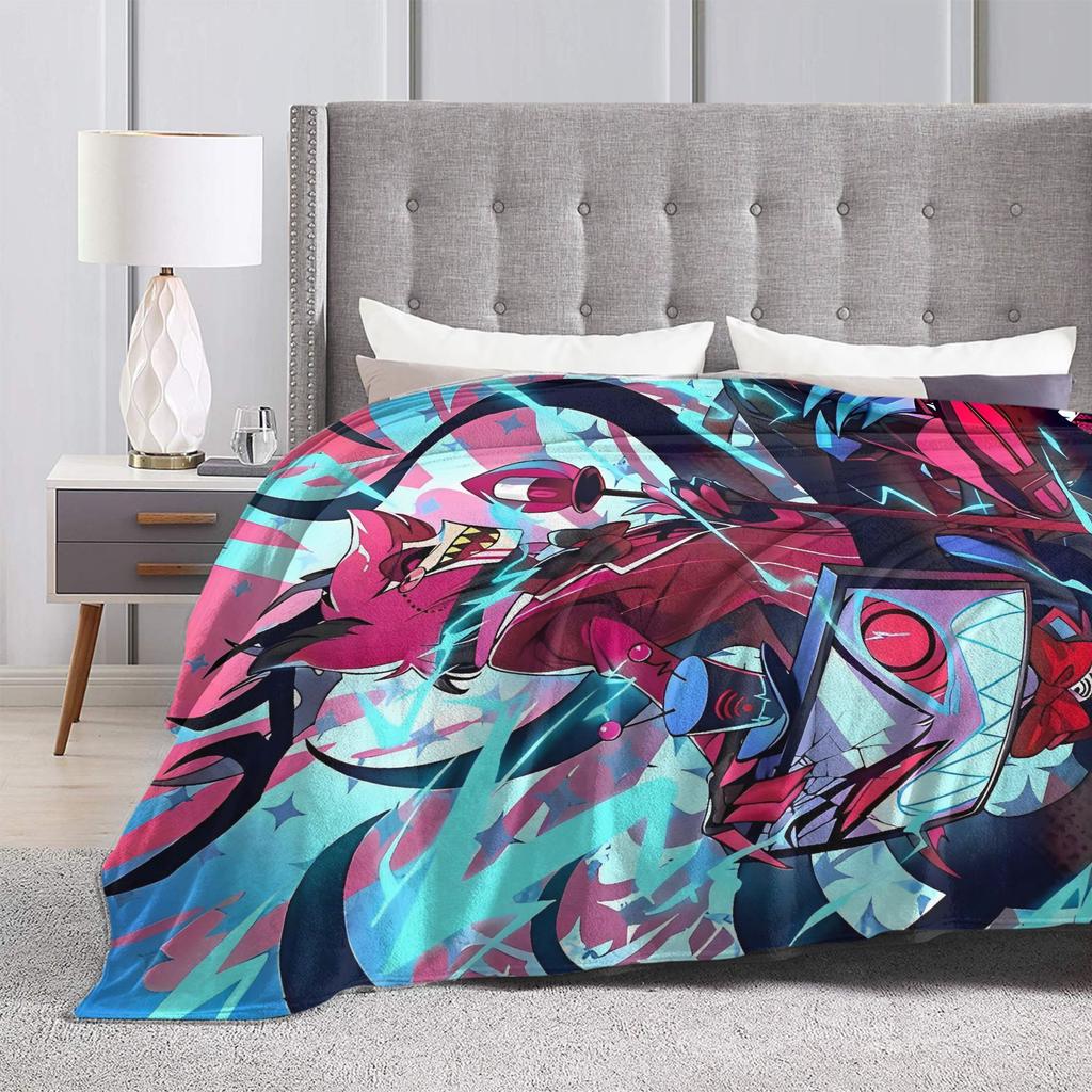 VOX H-Hazbin Hotel Alastor Game Blanket  Travel Flannel Throw Blanket For Couch Chair Soft Warm Custom Quality Bedspread