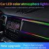 110cm/35cm 2 In 1 Car LED Colorful Atmosphere Lights USB Port Bluetooth Control