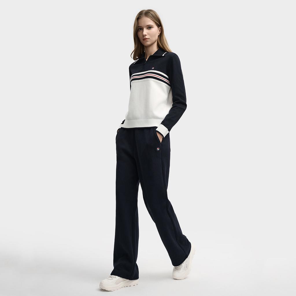 Fila Heritage Fashion Classic Simple Casual Versatile Comfortable Warm Long Sleeve Knit Sweater Women Sweater F11W548404FIV