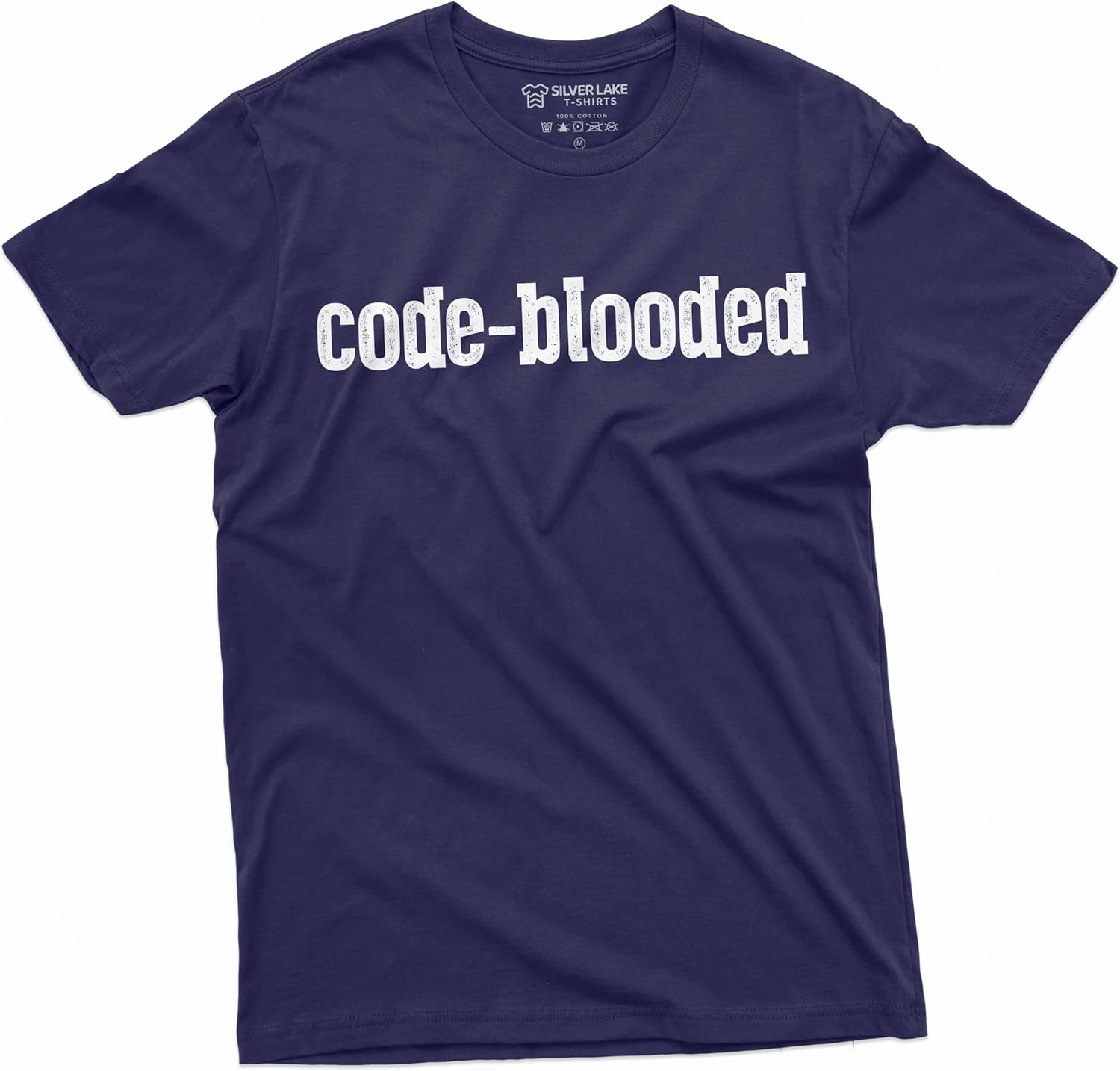 Programmer Funny T-Shirt Code-Blooded Coding Software Engineer Developer Humorous tee S