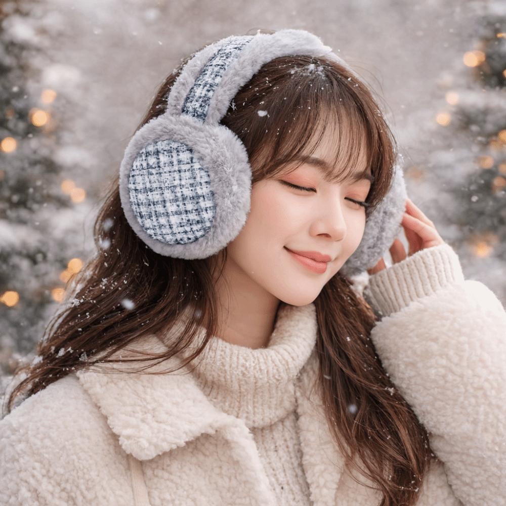 Plush Foldable Ear Cover Windproof Winter Thicken Earflap Winter Warm Earmuffs Women