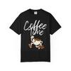 Coffee Time T-Shirt - Comfort Colors — Retro Cartoon Coffee Cup Graphic