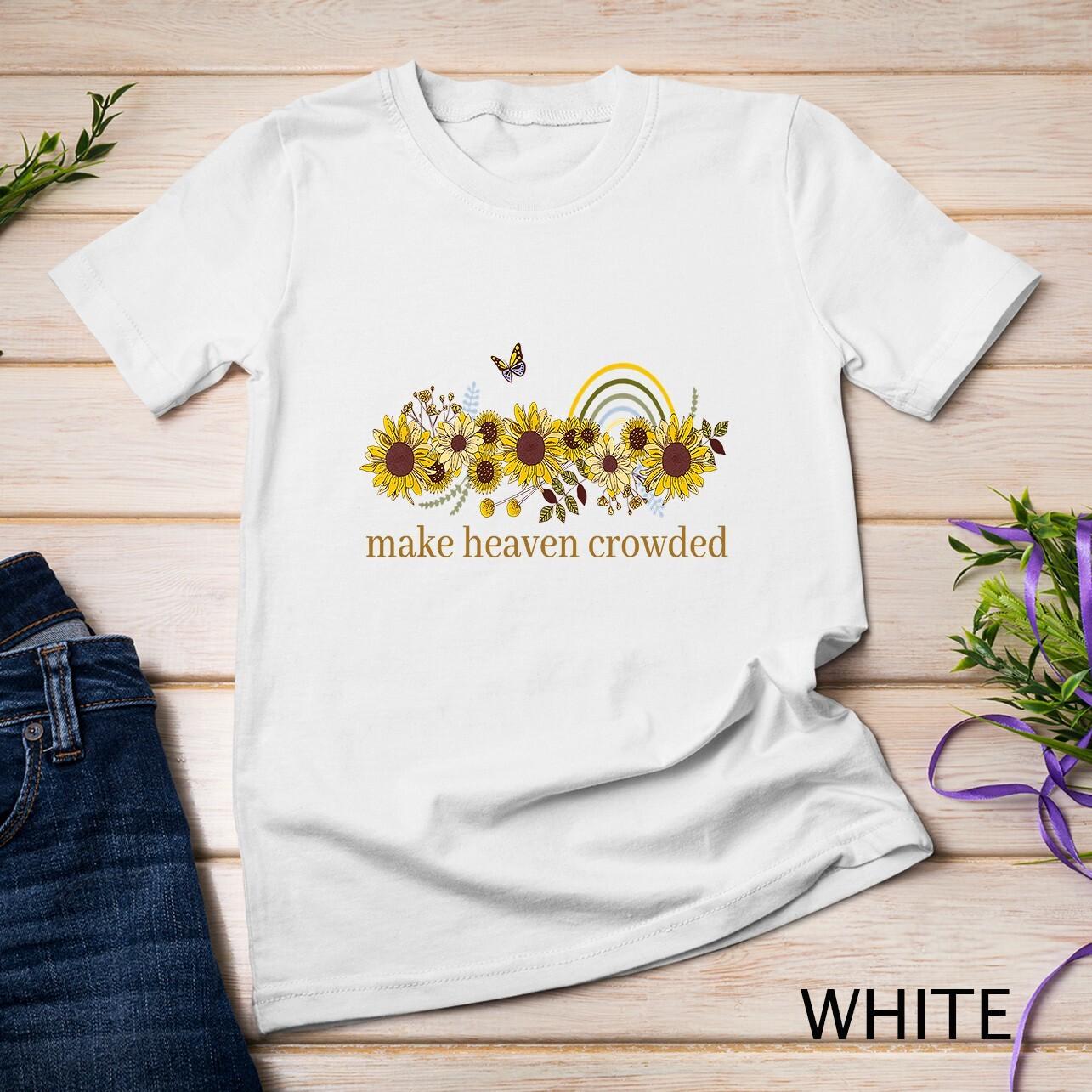 Heaven Sunflower garden Christian womens graphic tees T-Shirt Mens Womens Tees Top Unisex T-Shirt Mens Womens Tees Top 4XL