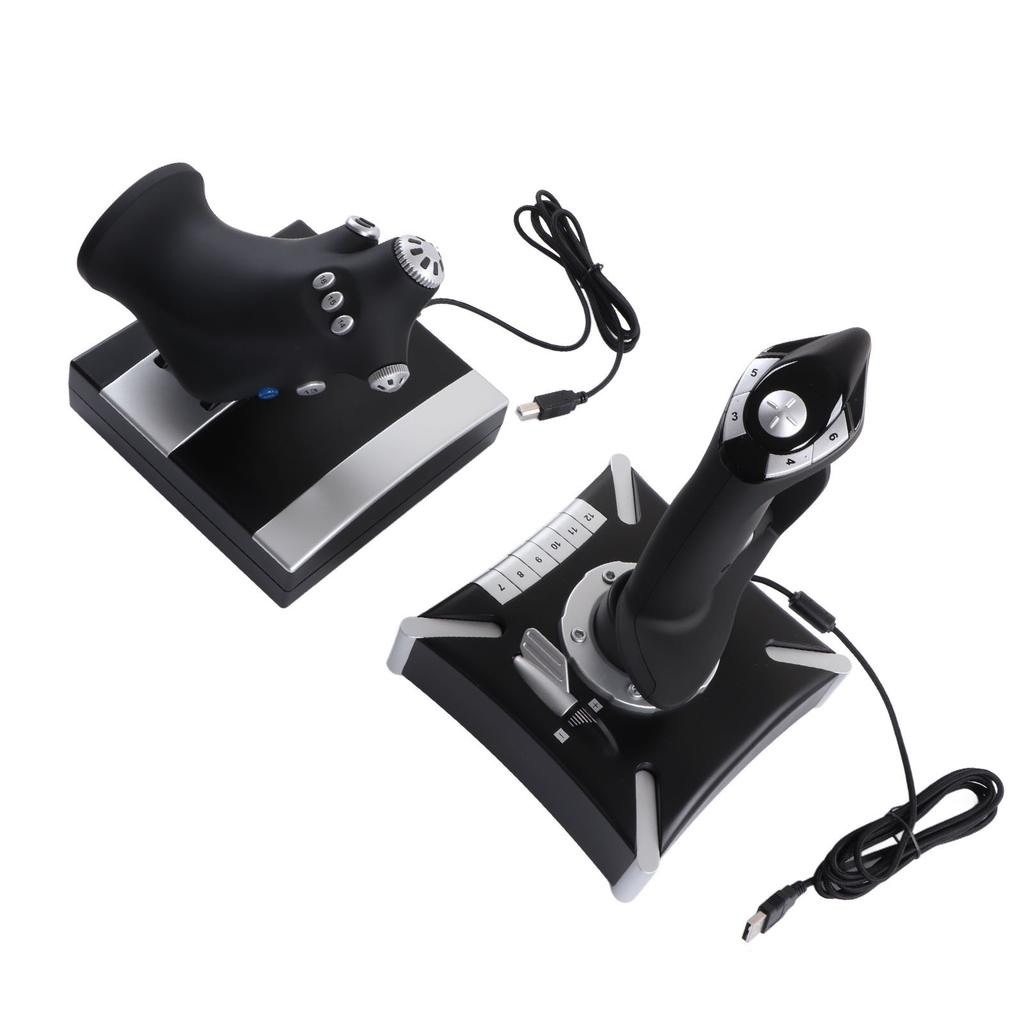 2119Pro Flight Simulator Vibration USB Professional Flight Control System Black Silver