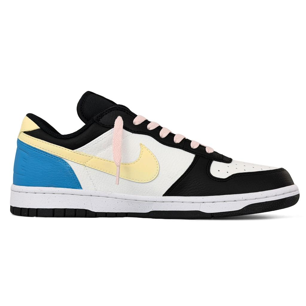 Nike Big Abrasion Resistant Low Top Skateboard Shoes Men's White Blue Black 355152-016(Team644-LK)