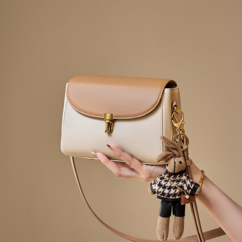 Mrs. Qiao High-End Bag 2025 New Women's Crossbody Bag Trendy Small Bag Women's Autumn Winter Single Shoulder Genuine Leather Women's Bag