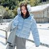 New cotton-padded clothes women's winter short fashion cotton-padded clothes women's loose warm hooded cotton-padded jacket