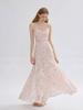 Sinseuden Cross Floral Long Dress