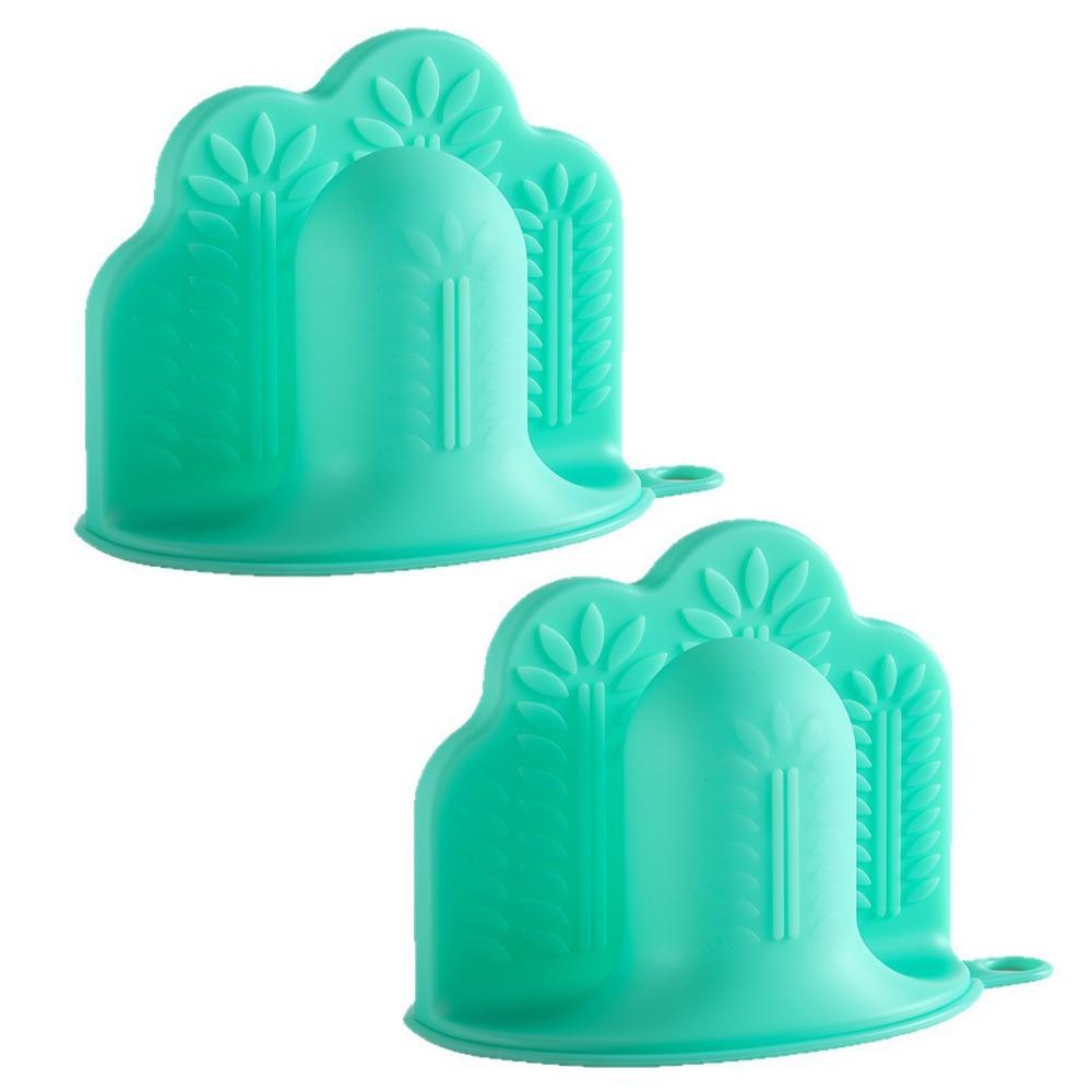 Non-slip Silicone Insulation Gloves Creative Heat Resistant Gloves Baking Tools зелёный