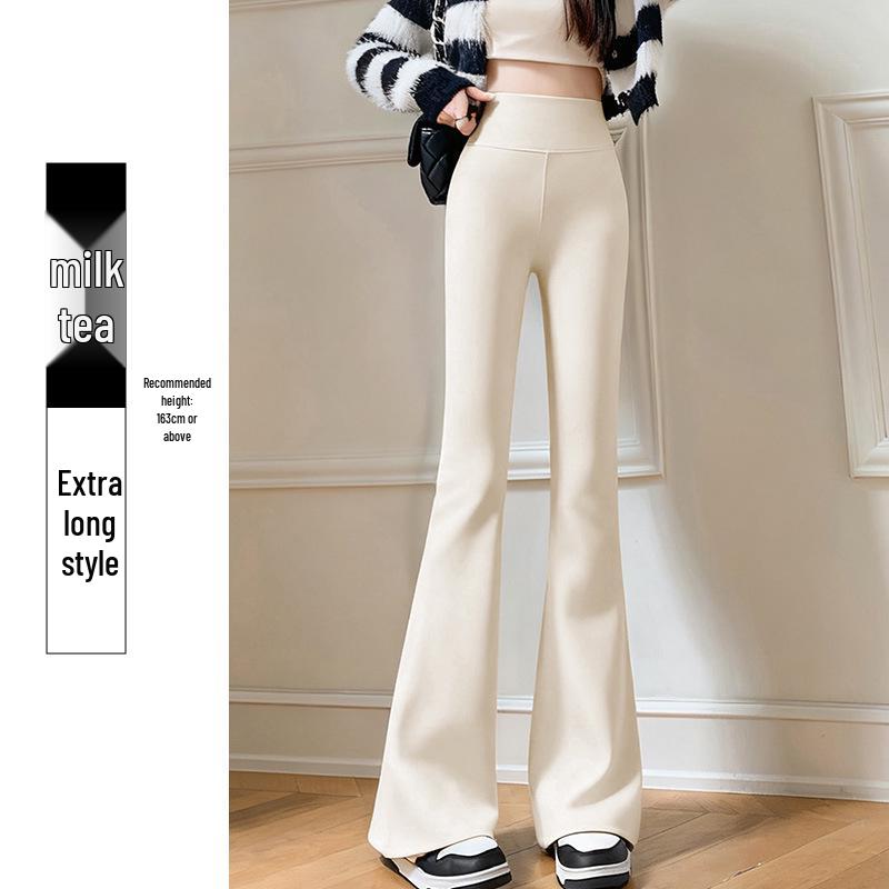 Women's High Waist Black Micro Flare Slimming Pants