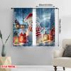 2pcs,2D Plane Printing Popular Curtains Christmas Snowman Winter Holiday Gifts (3) Durable 100% Polyester Fabric (without Rod)