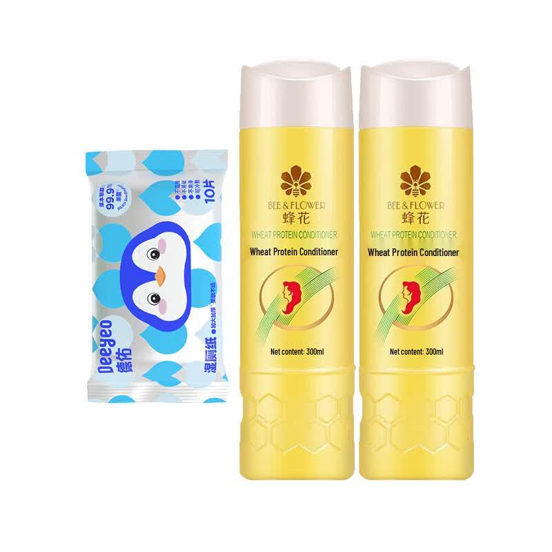 Deyou Wet Wipes & Bee & Flower Conditioner Bundle