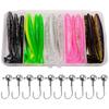 35pcs Bionic Soft T Tail Fishing Lure -crank Jig Head Hook- Freshwater and Saltwater Fishing- Silicone Sequin Artificial Bait