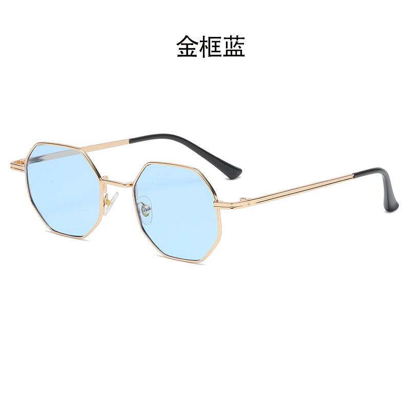 Unisex Polygonale Sonnenbrille - Geometrische Retro-Sonnenbrille für Männer und Frauen,