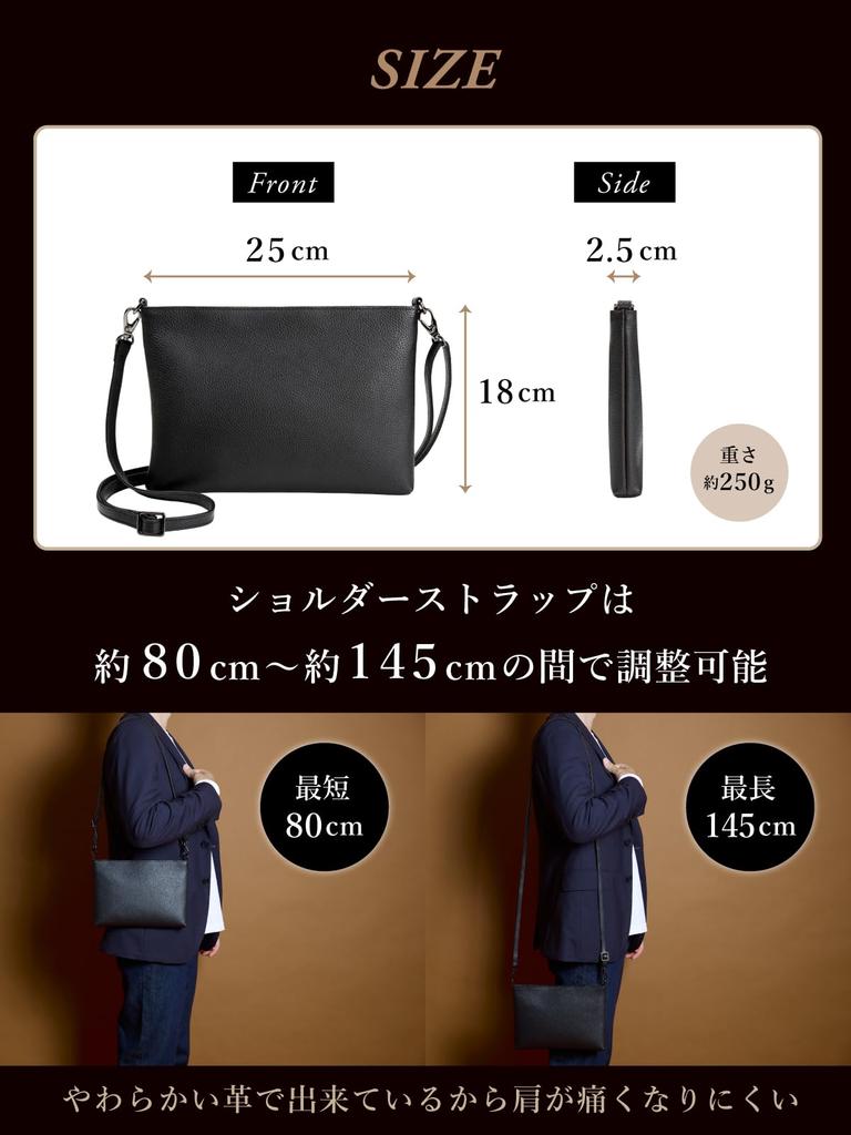 DIALQUAL Herren 2-Wege Echte Leder Sacoche Clutch Tasche, Umhängetasche, Hochzeits Tasche, Formelle Anlässe