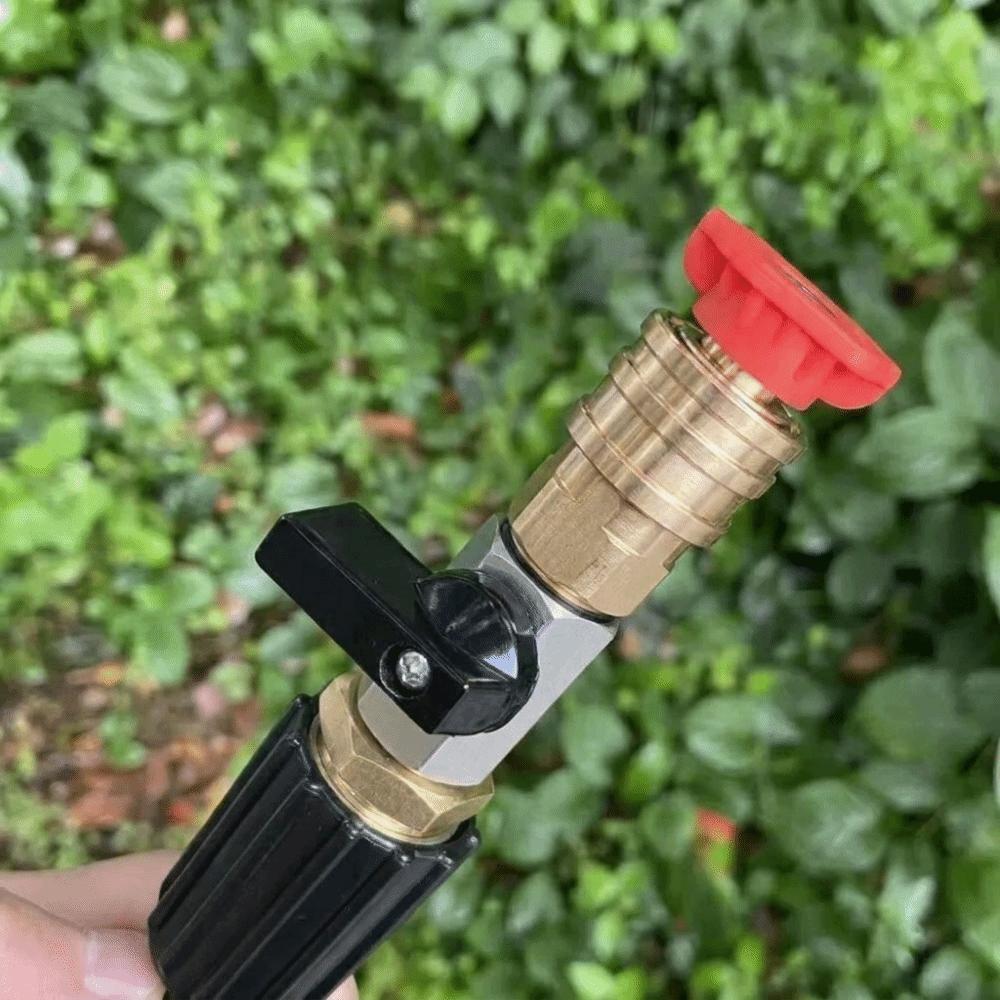1/4" Quick Connector Power Washer Hose Switch Brass Ball Valve Hose Switch Gardening